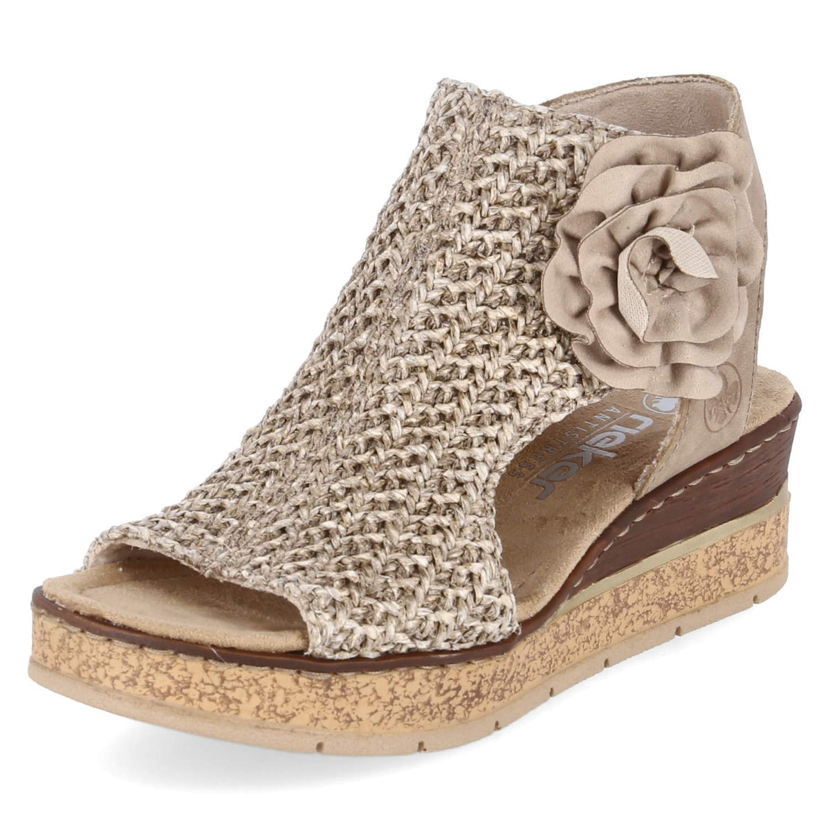 Schaftsandaletten Beige