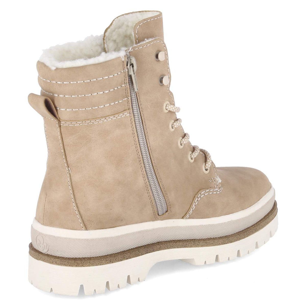 Schnürtsiefeletten Beige