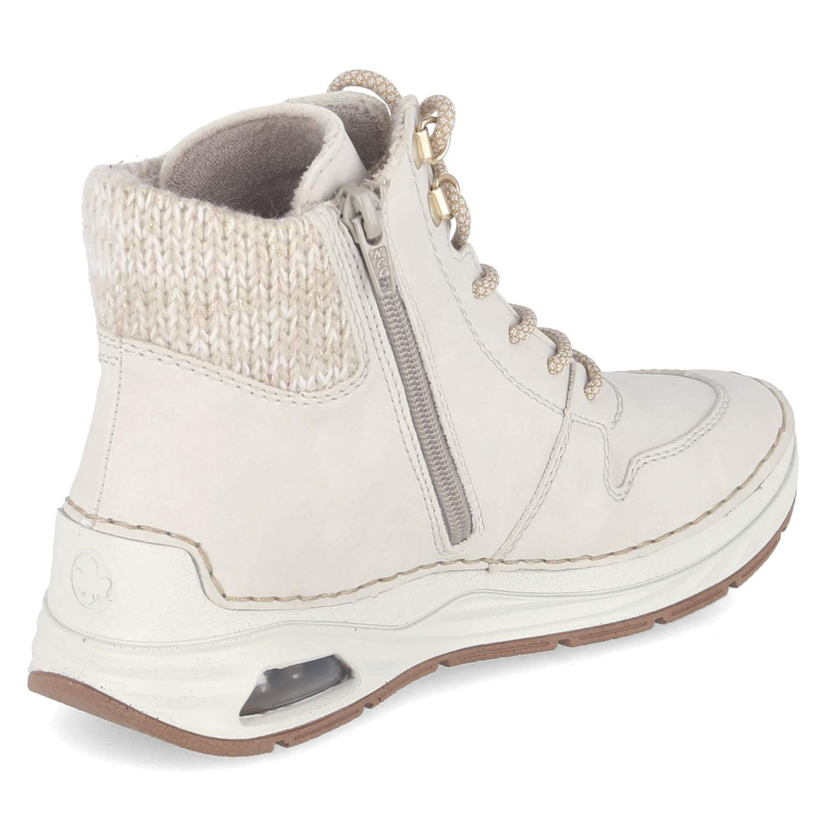 Schnürstiefeletten Beige