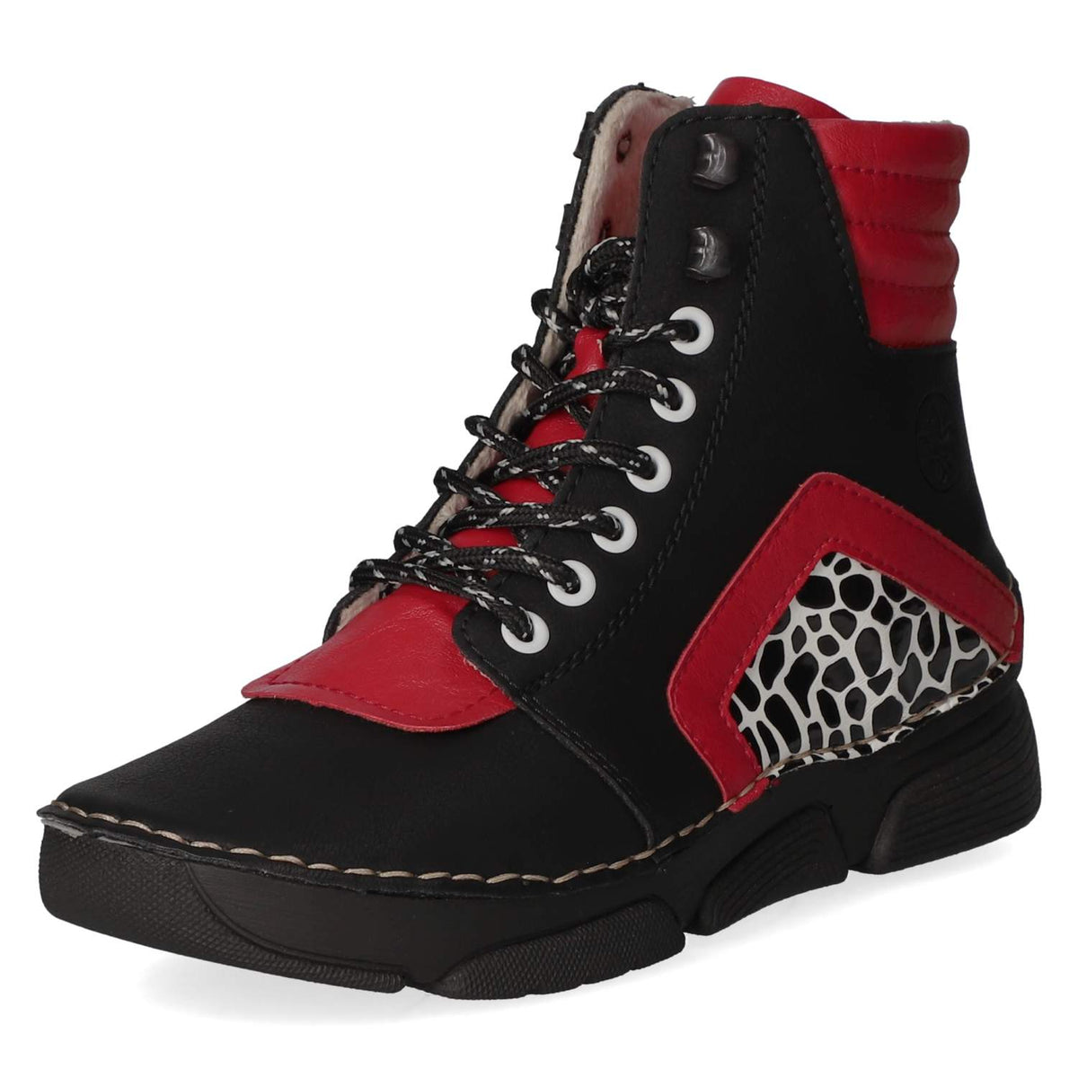 Schnürstiefeletten Schwarz