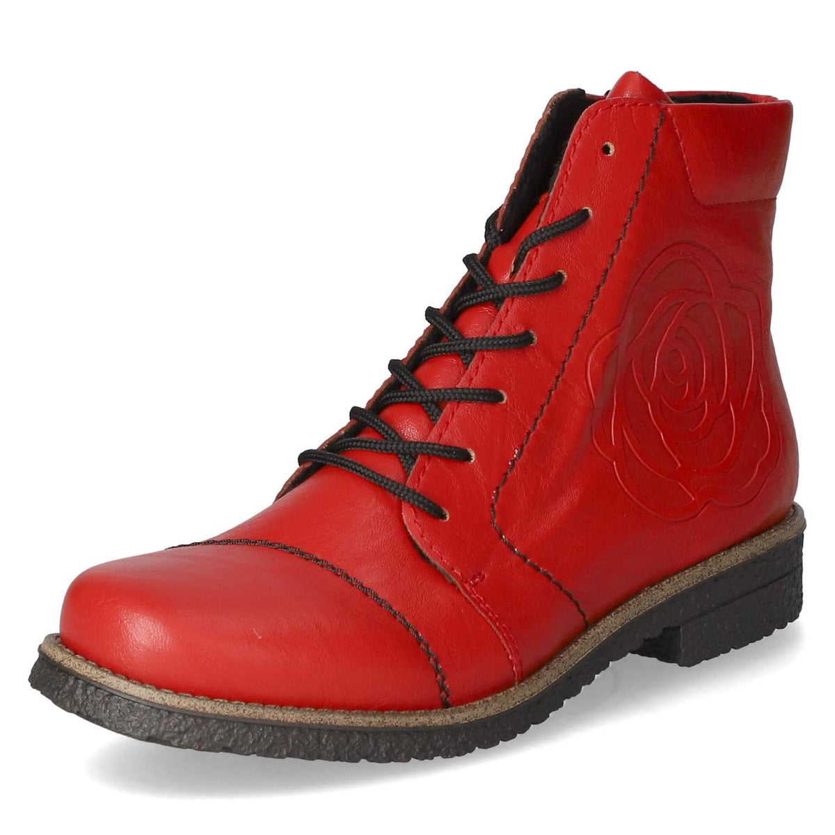Schnürstiefeletten Rot