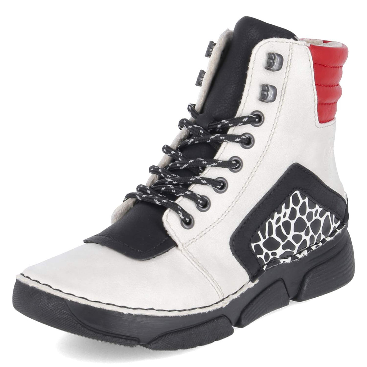 Schnürstiefeletten Weiß