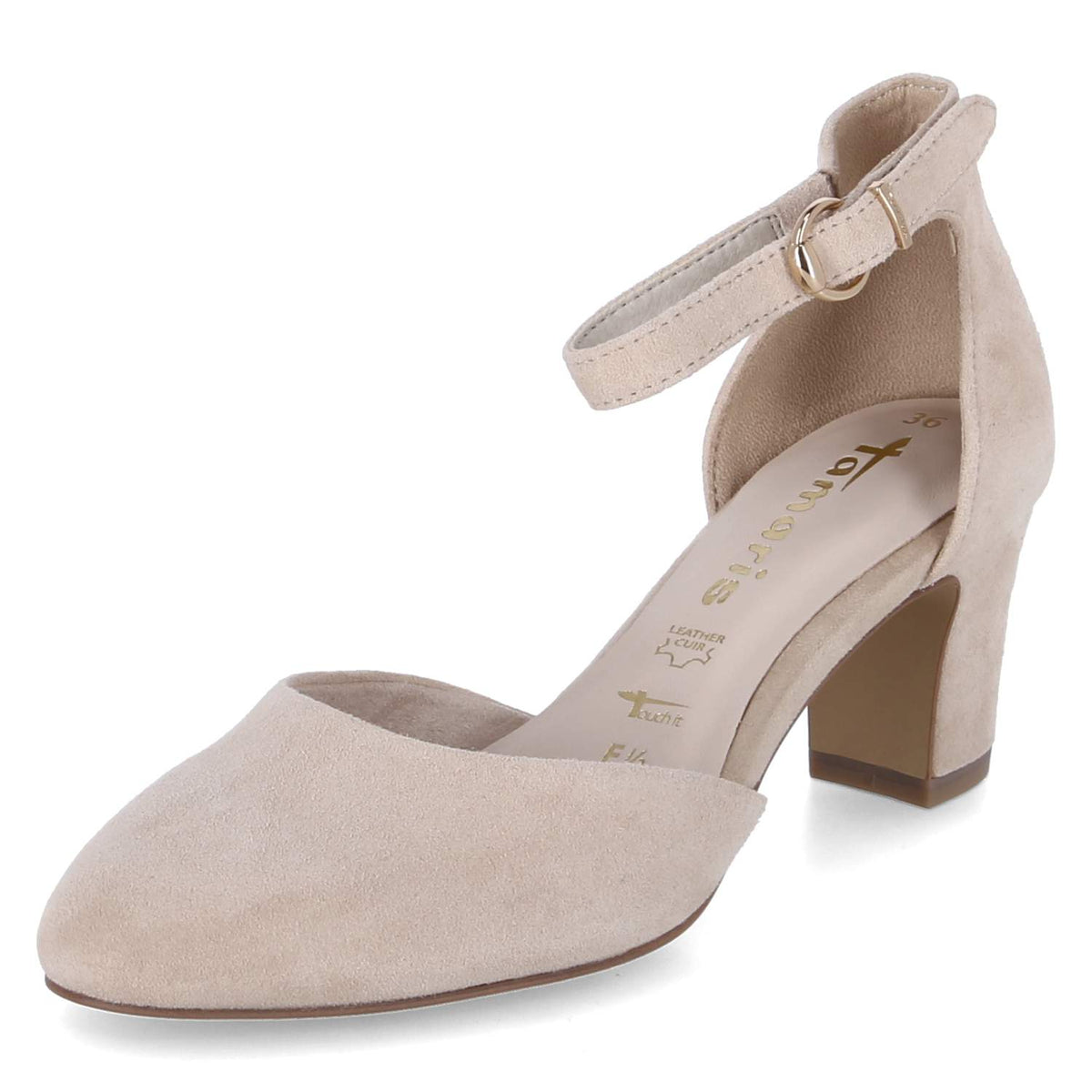 Riemchenpumps Beige