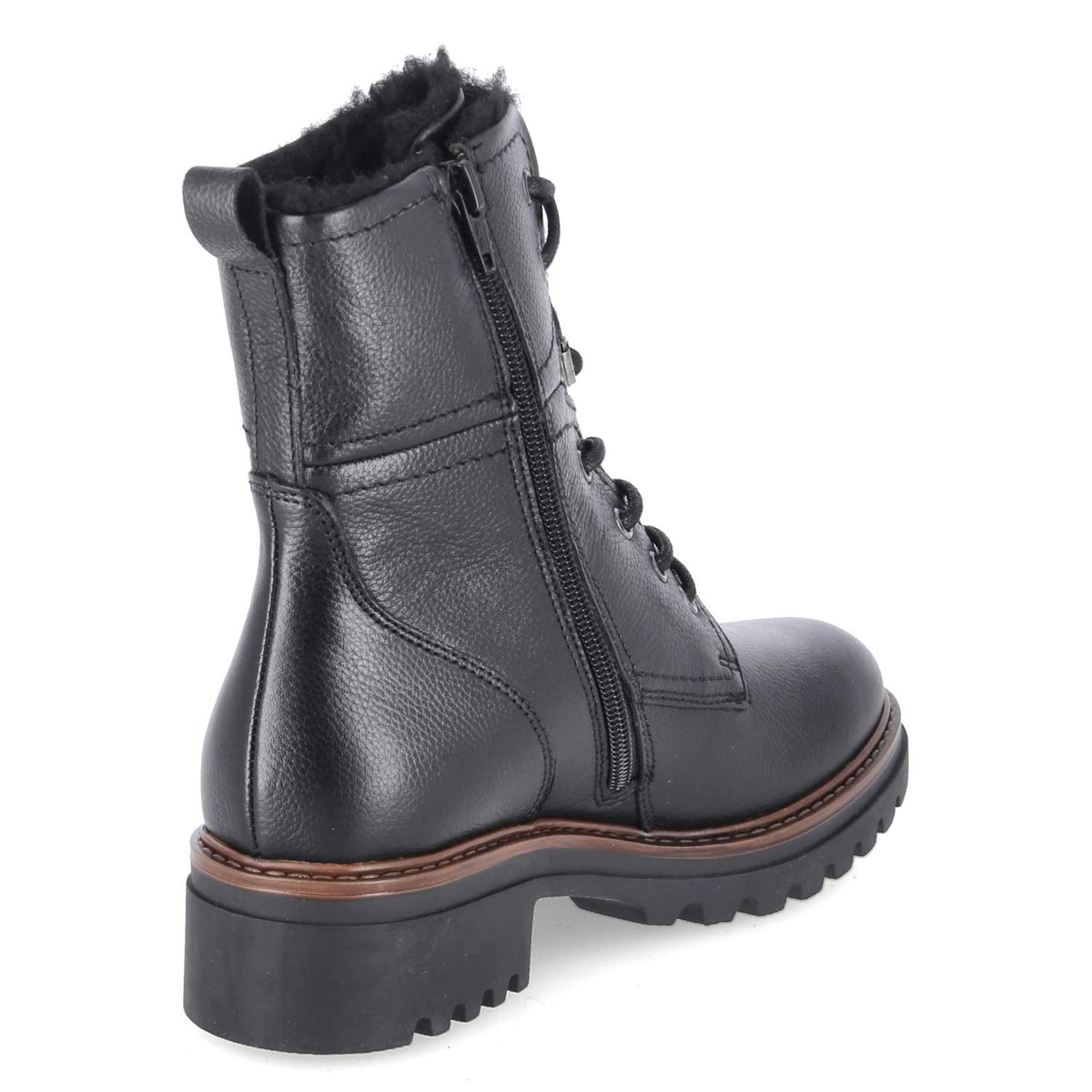 Winterschnürstiefeletten Schwarz