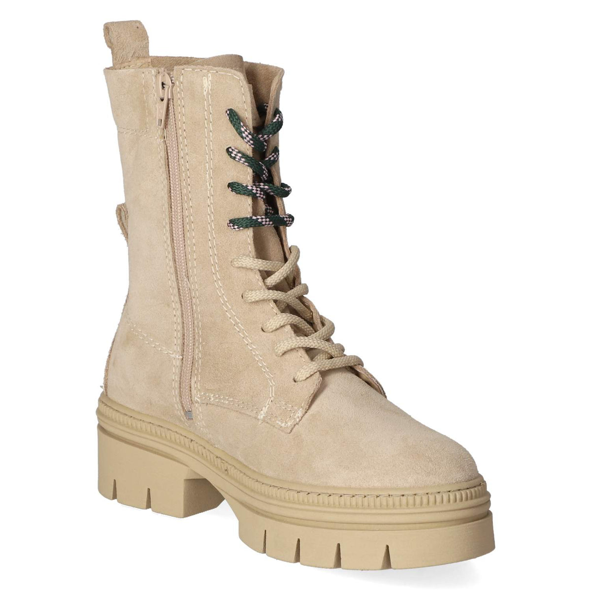 Schnürstiefeletten Beige