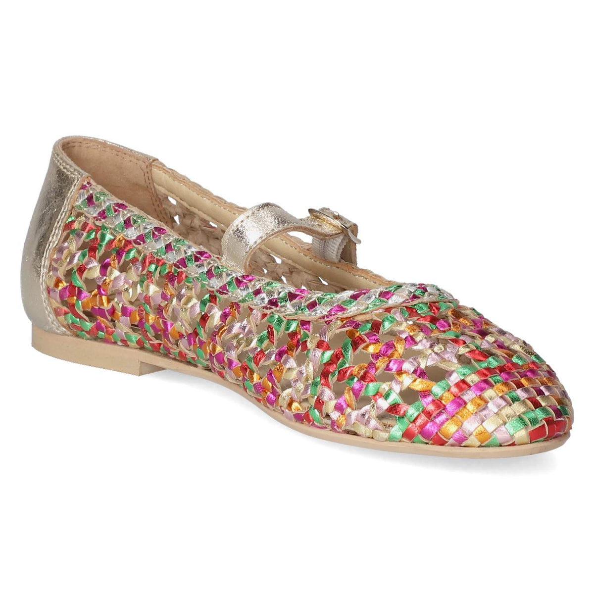 Spangenballerinas Mehrfarbig