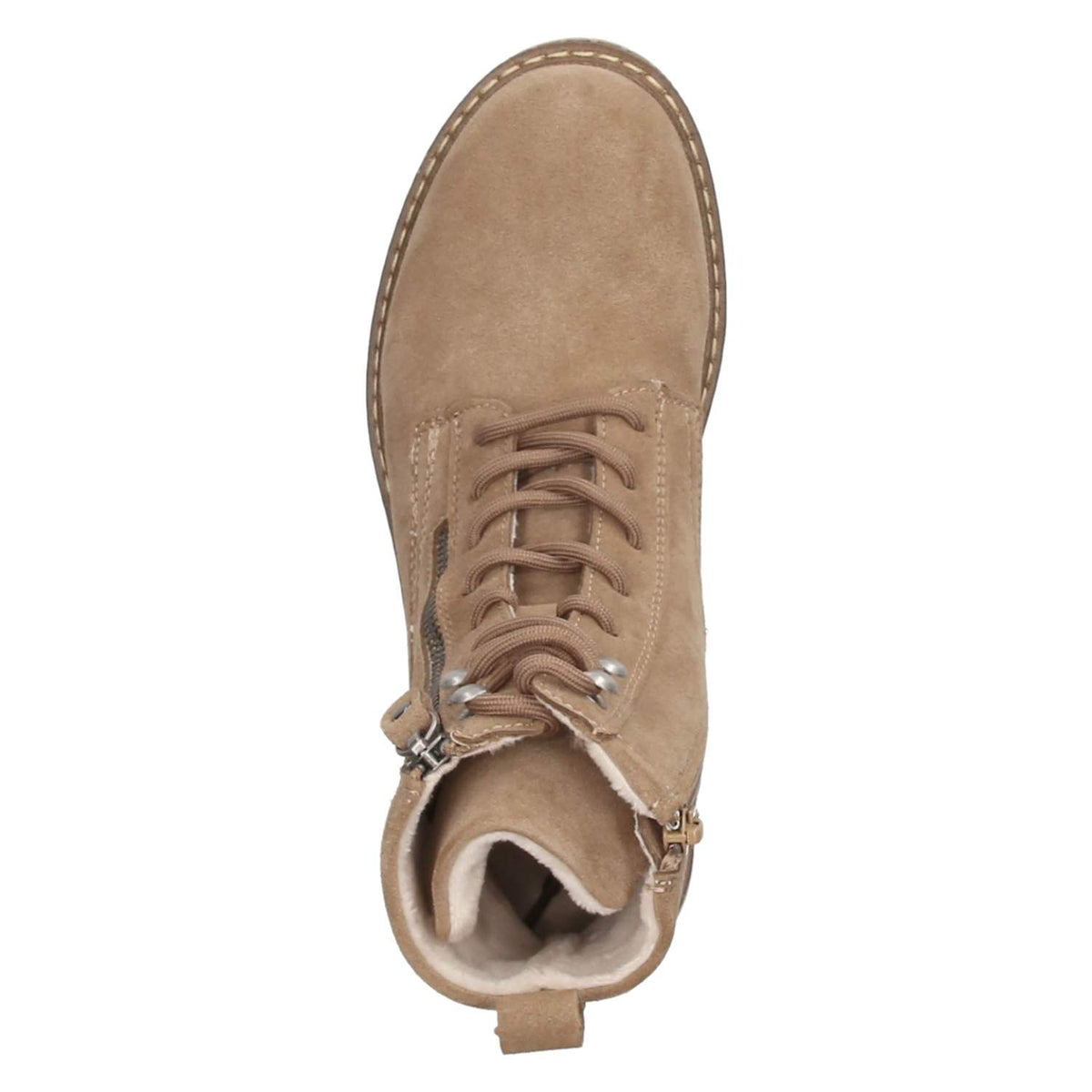 Schnürstiefeletten Taupe