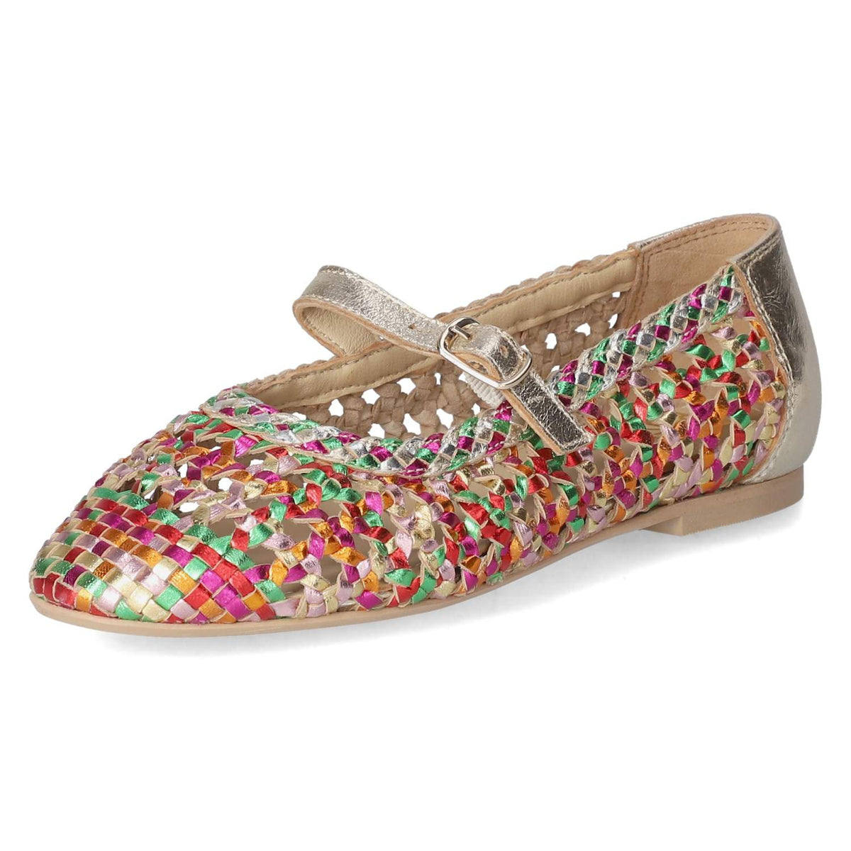 Spangenballerinas Mehrfarbig