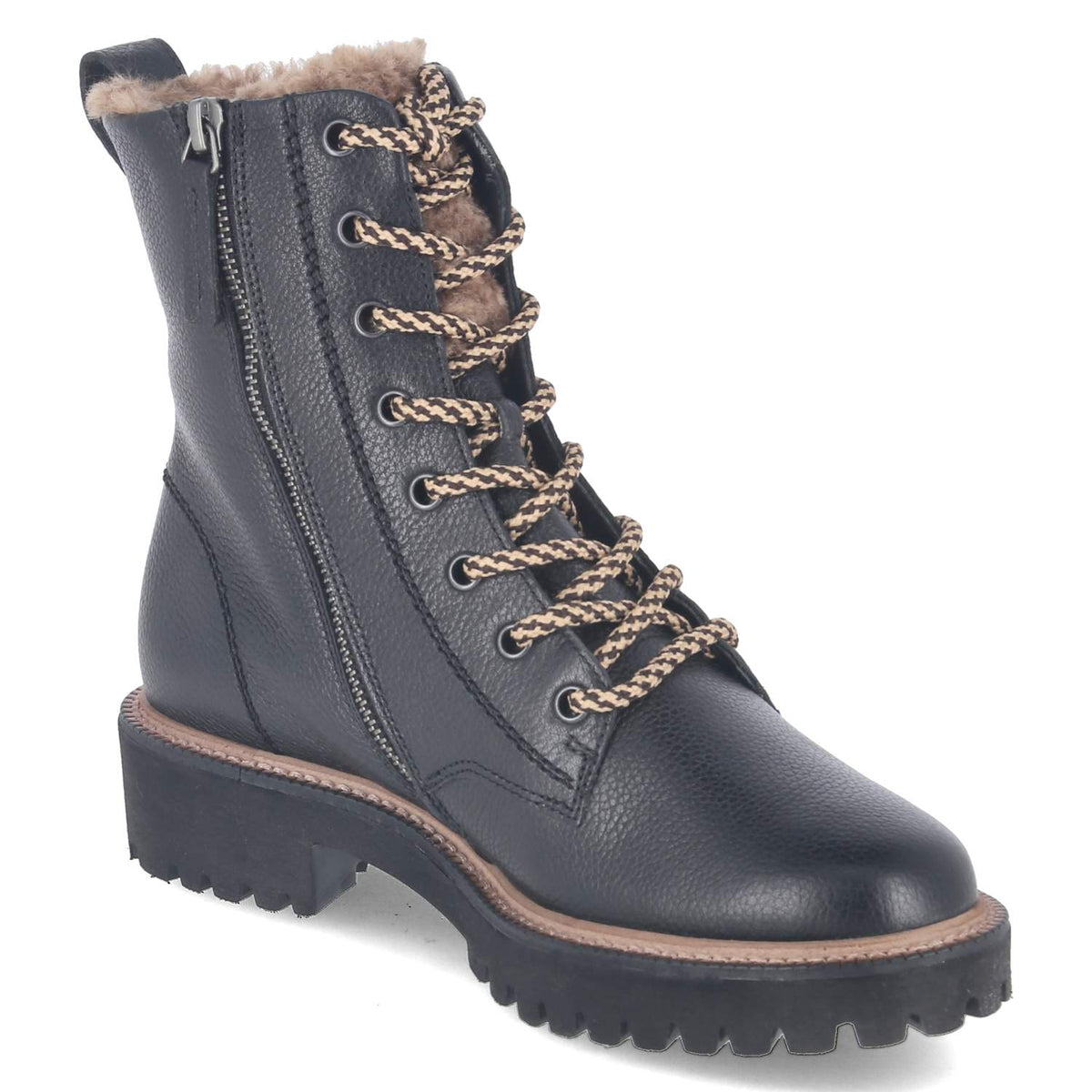 Winterschnürstiefeletten Schwarz