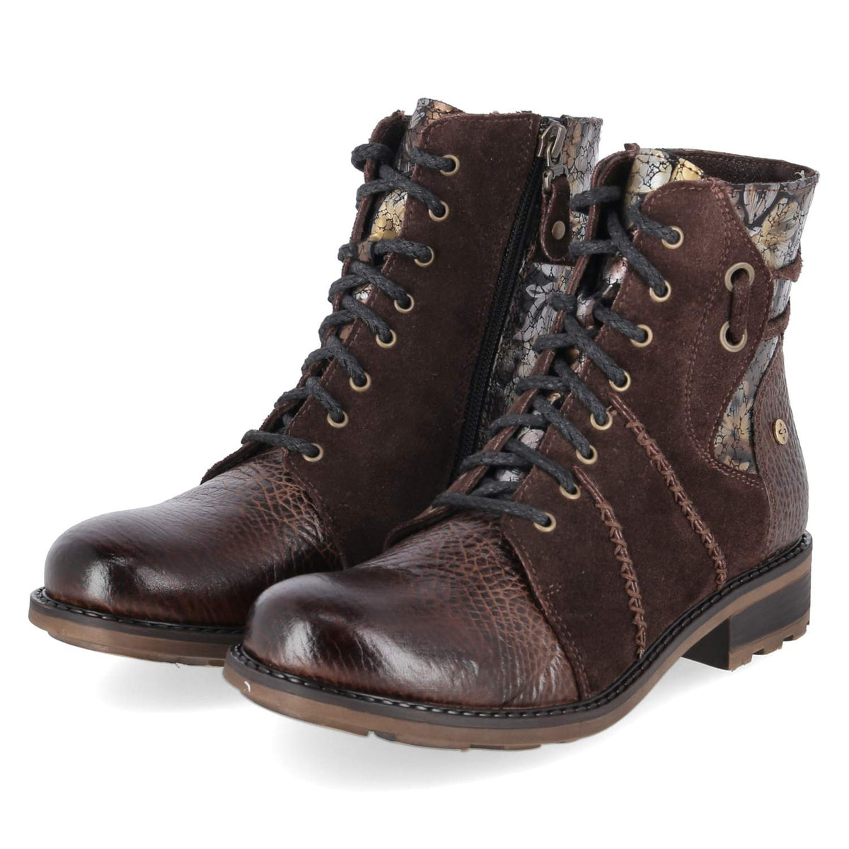 Schnürstiefeletten Braun