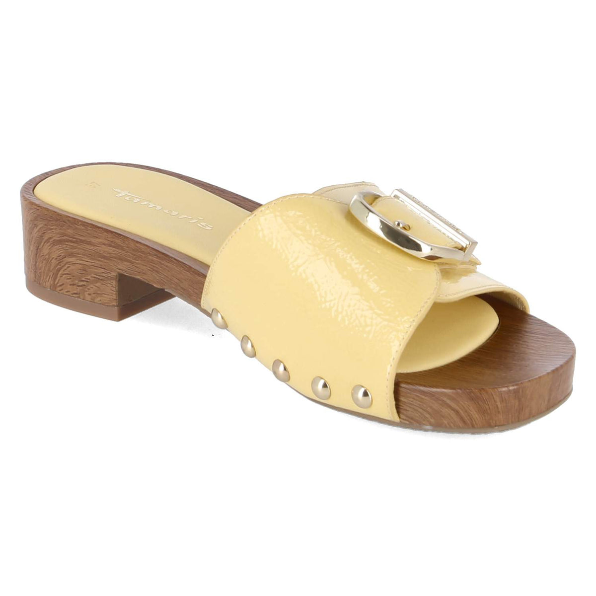 Open Toe Clogs Gelb