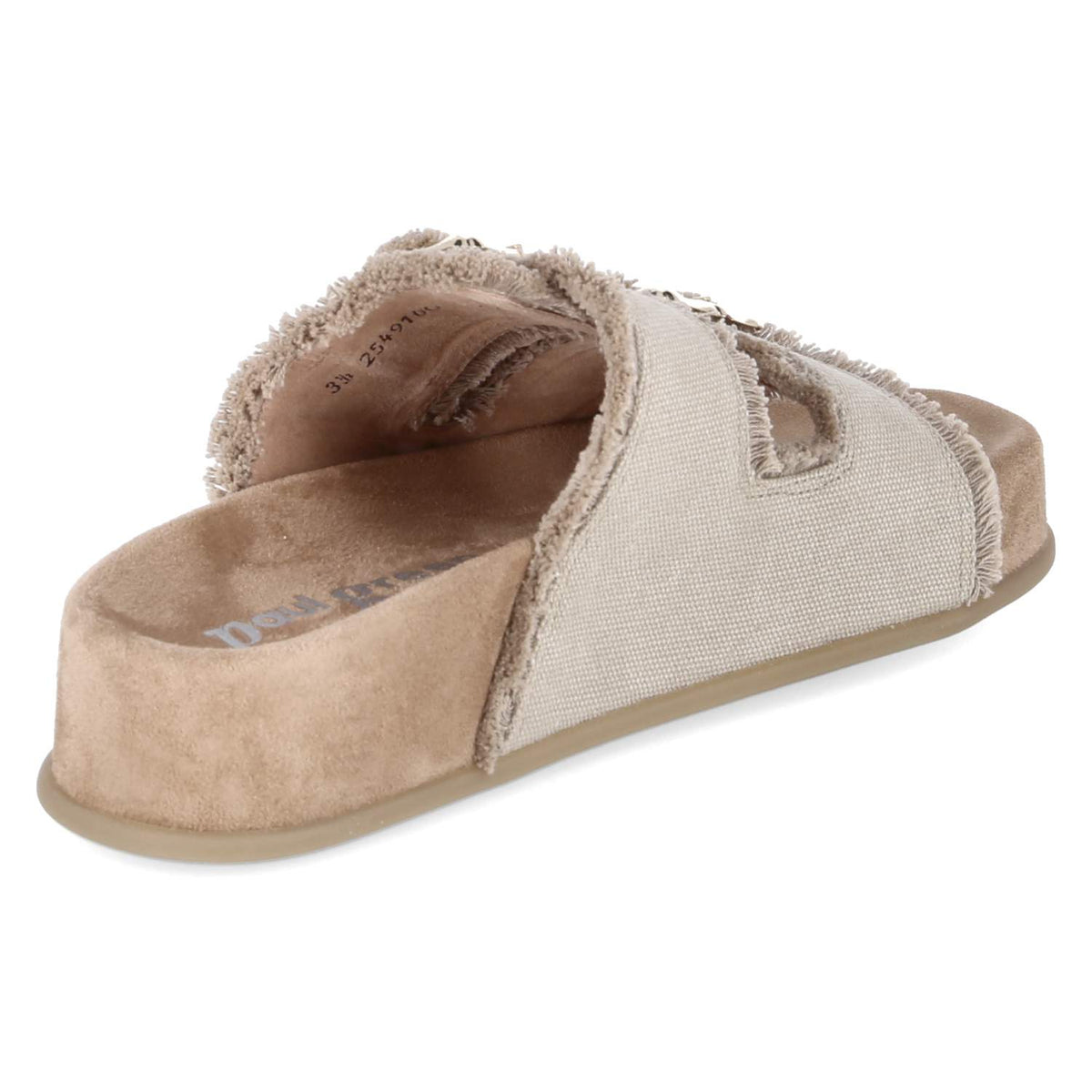 Plateaupantoletten Taupe