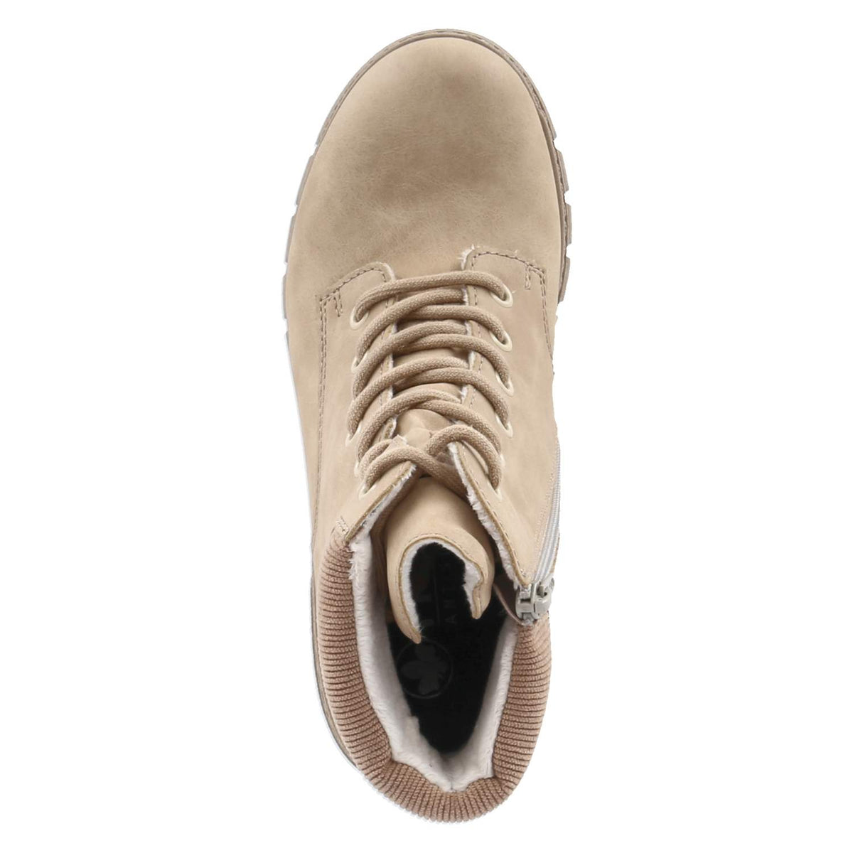 Schnürstiefeletten Beige