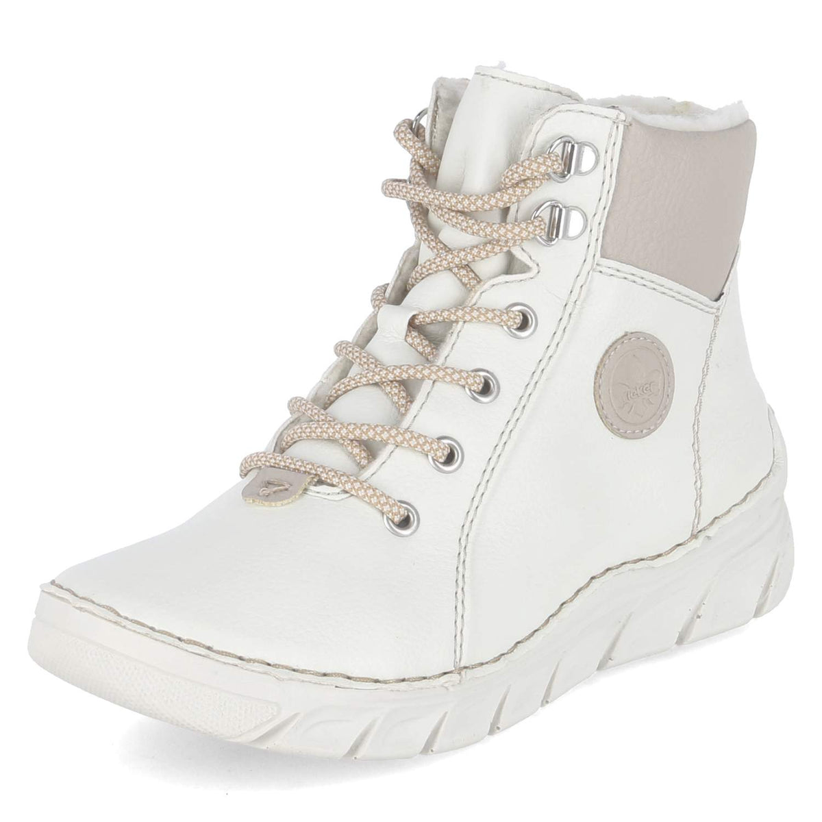 Schnürstiefeletten Weiß