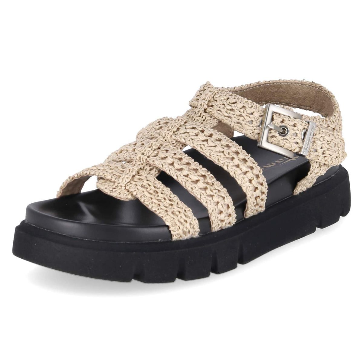 Plateau-Sandalen Beige