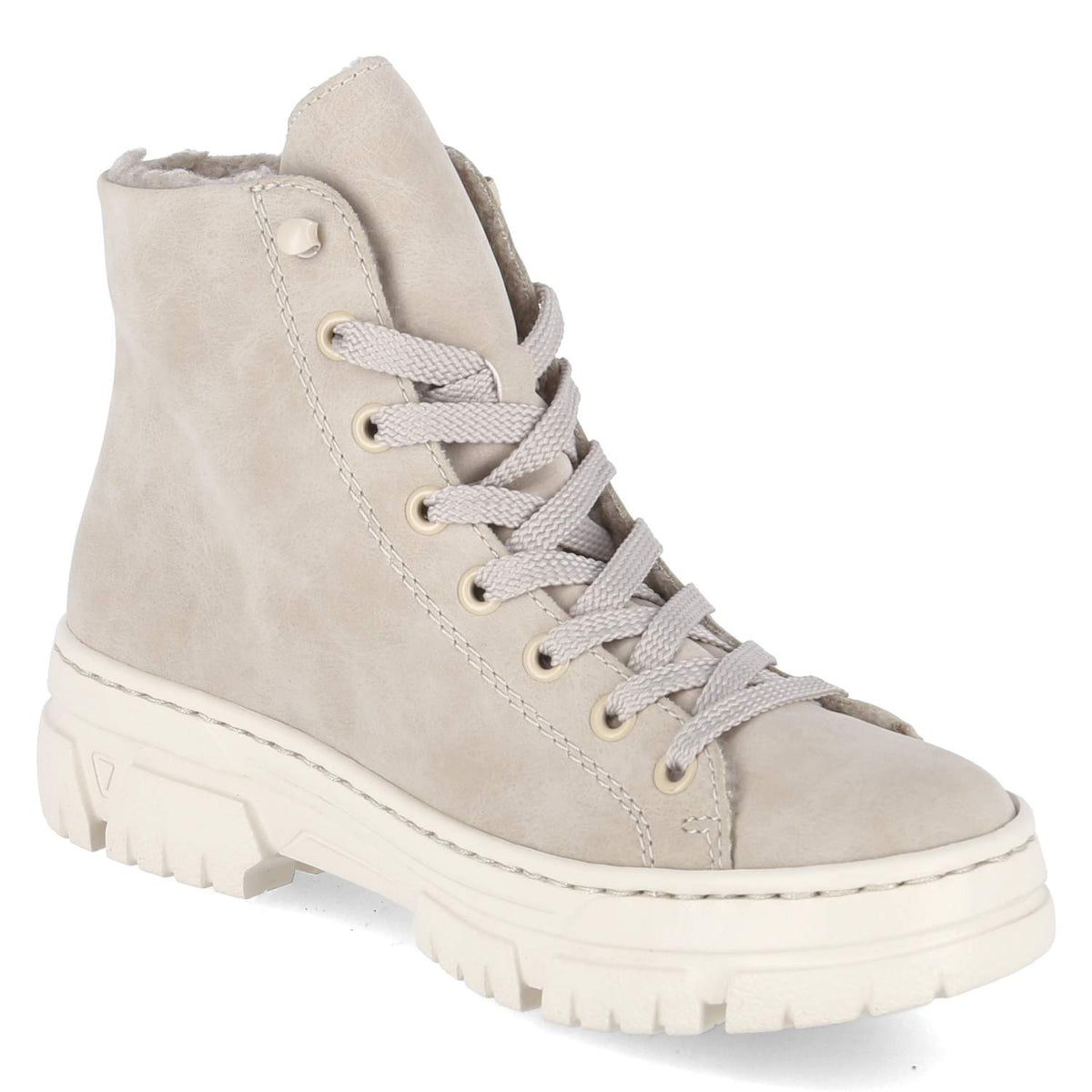 Schnürstiefeletten Beige
