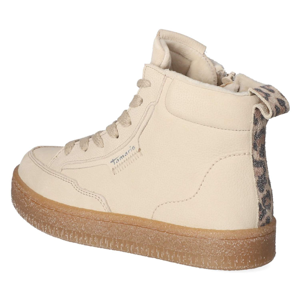 Schnürstiefeletten Beige