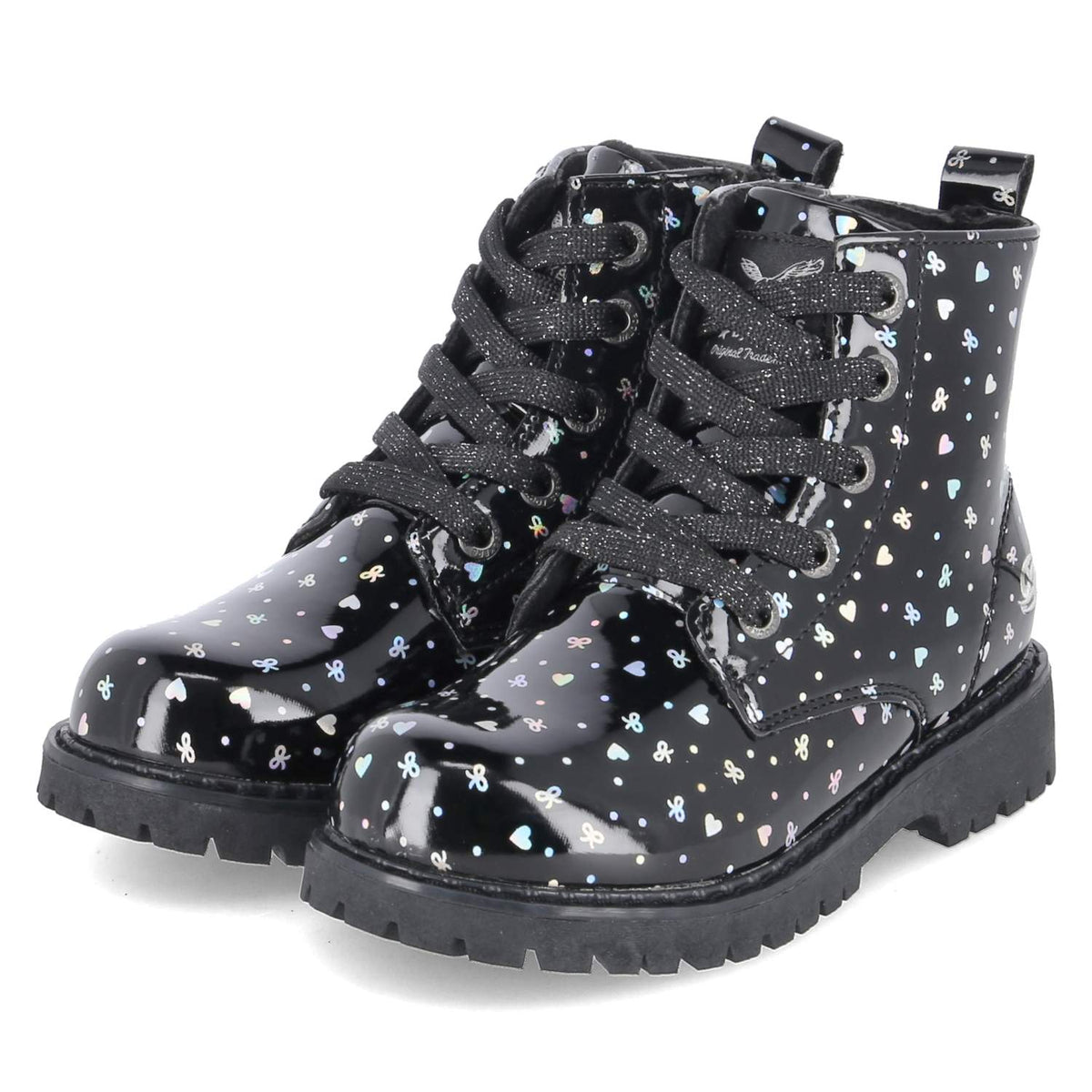 Schnürboots Schwarz