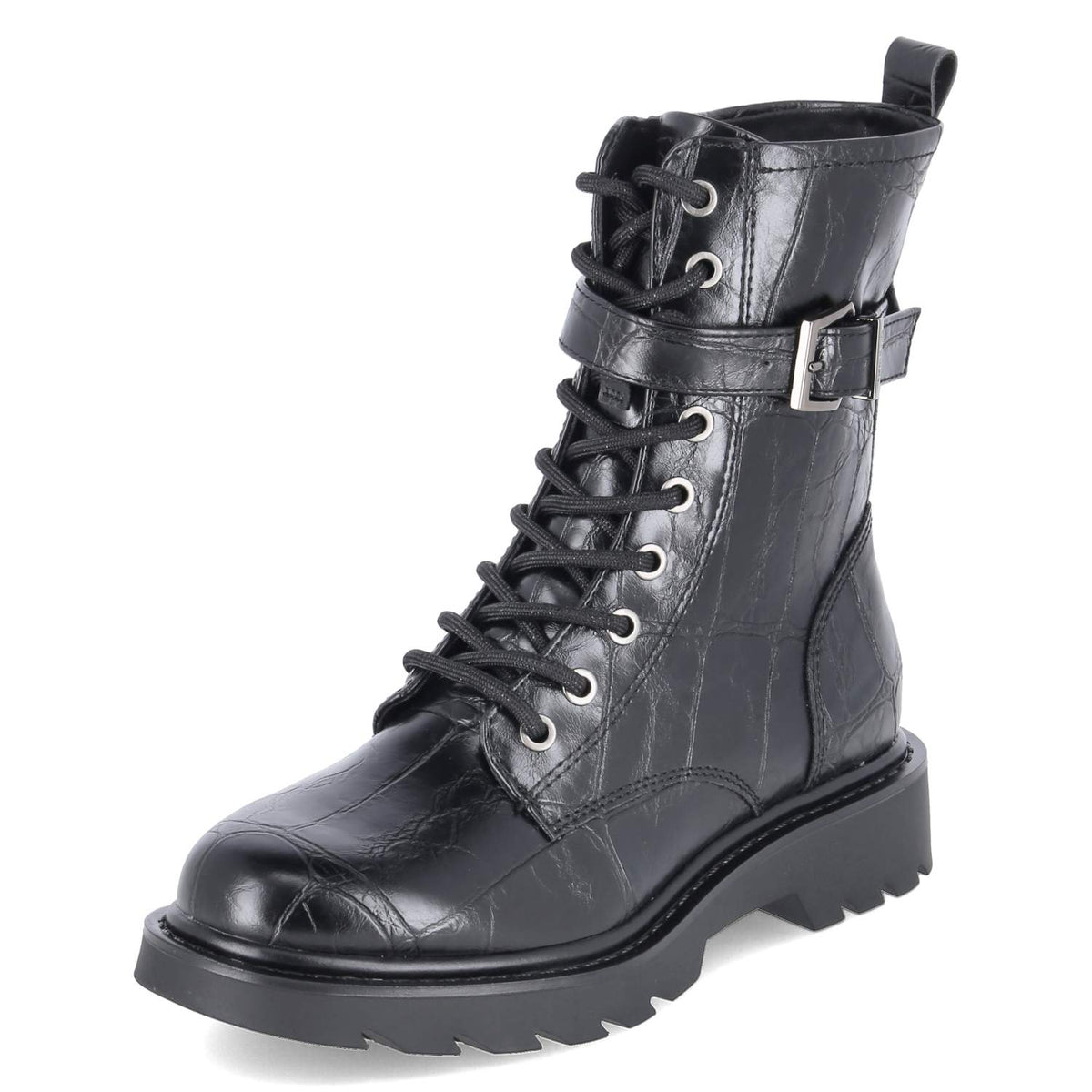 Schnürboots Schwarz