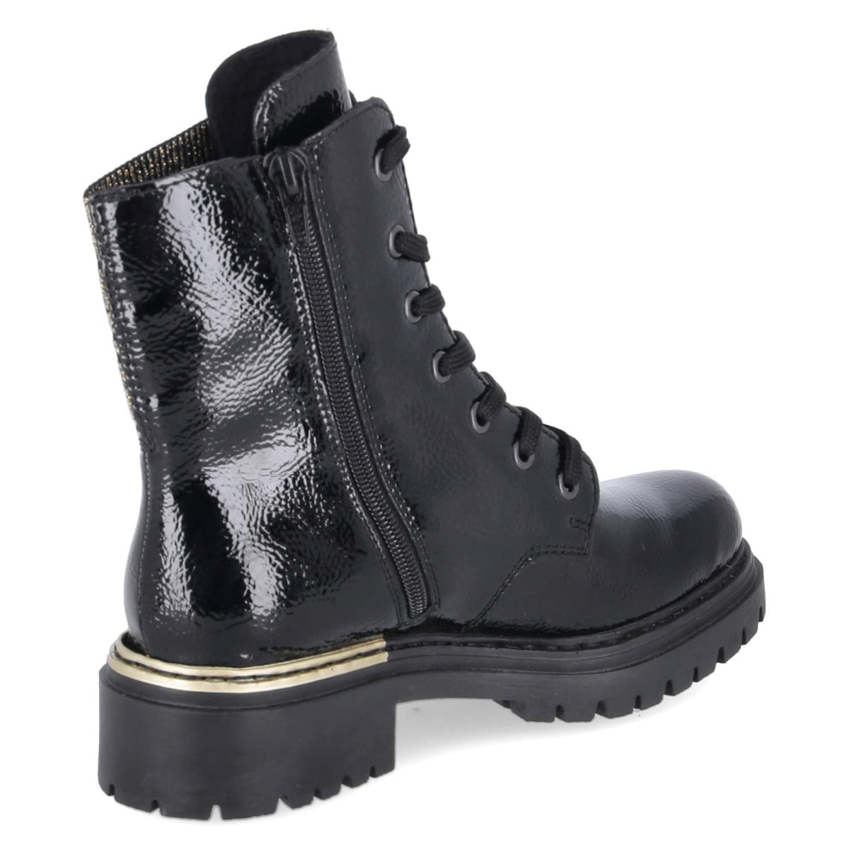 Schnürboots Schwarz