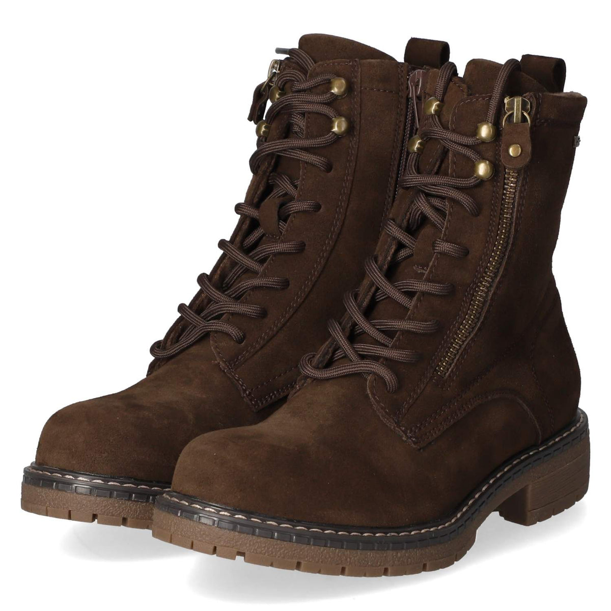 Schnürstiefeletten Braun