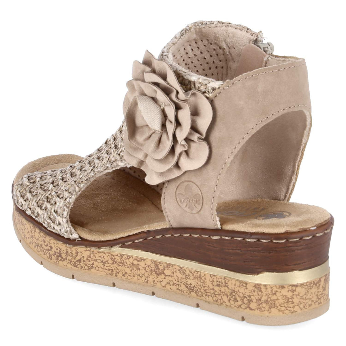 Schaftsandaletten Beige