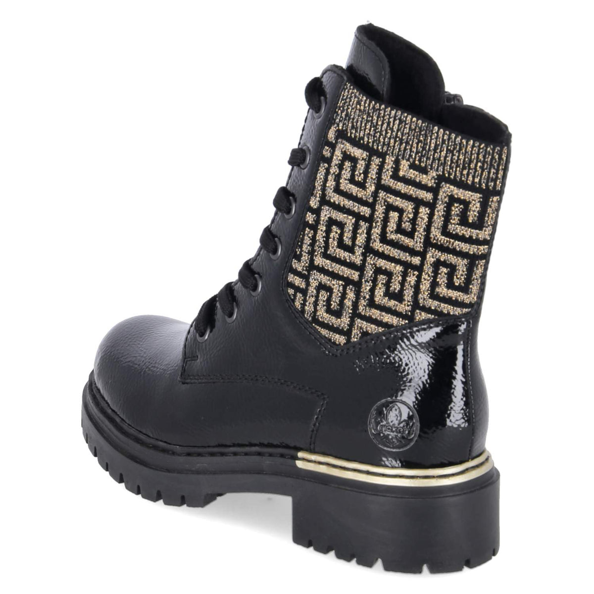 Schnürboots Schwarz