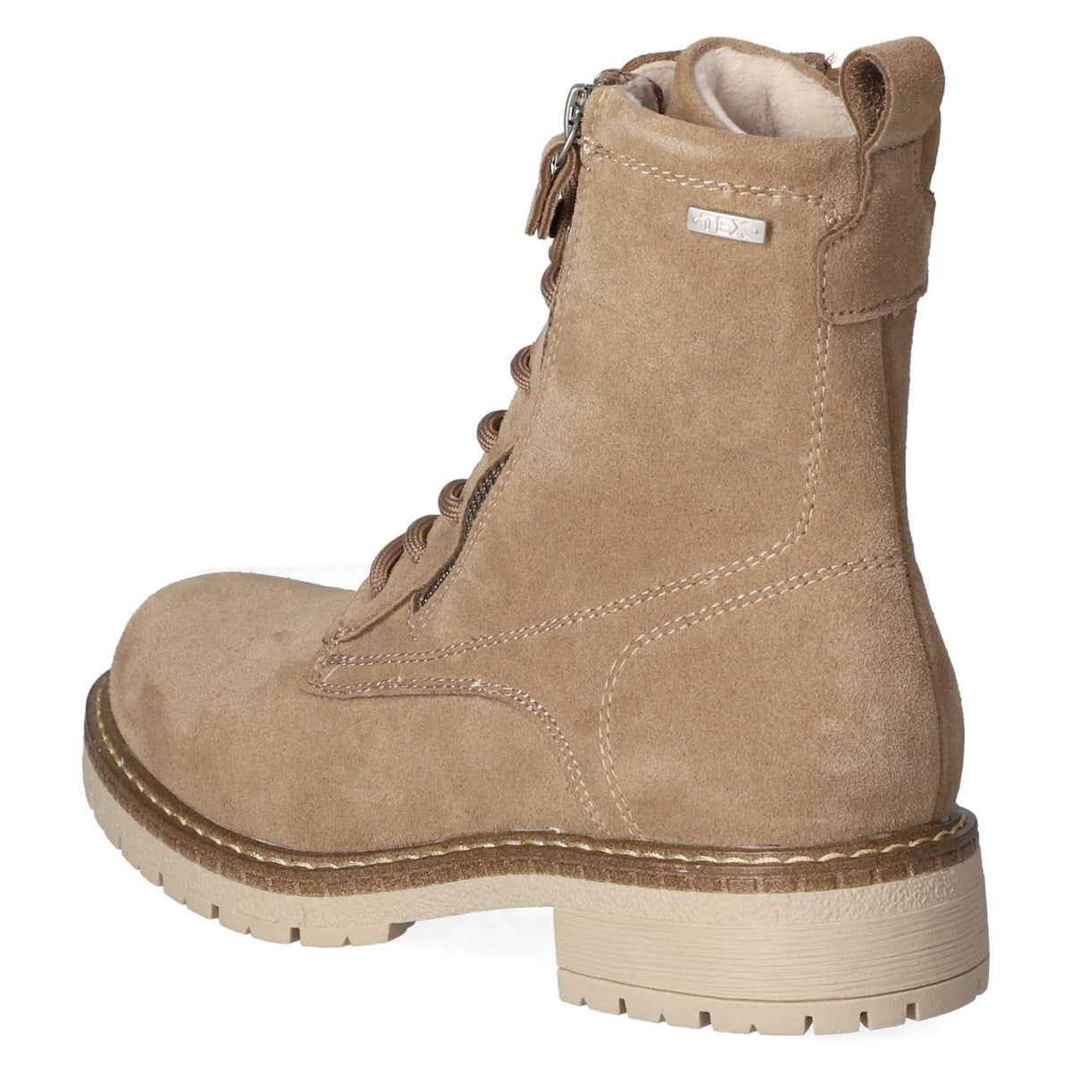 Schnürstiefeletten Taupe