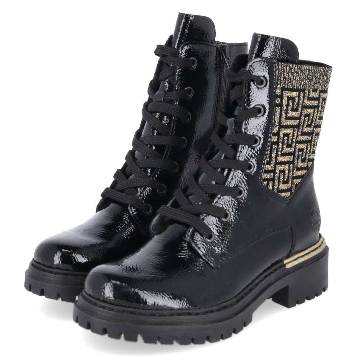 Schnürboots Schwarz