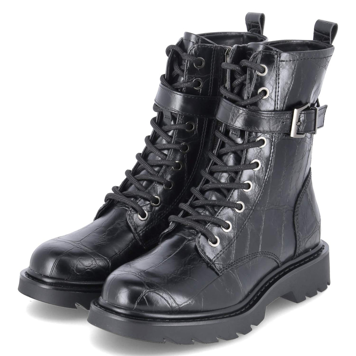 Schnürboots Schwarz