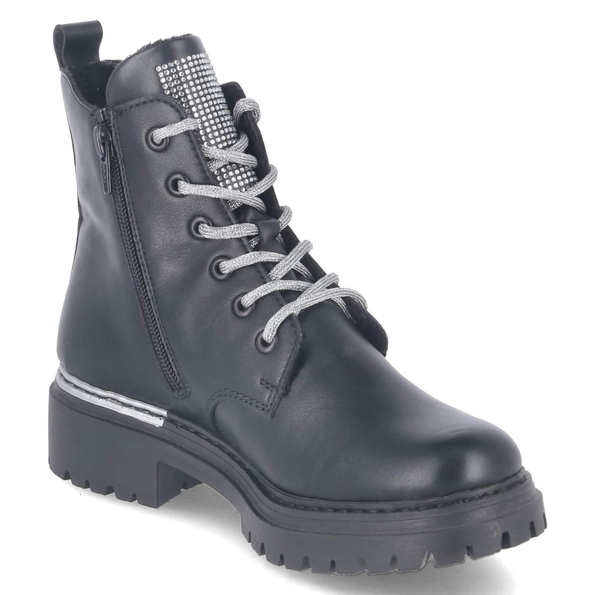 Schnürboots Schwarz