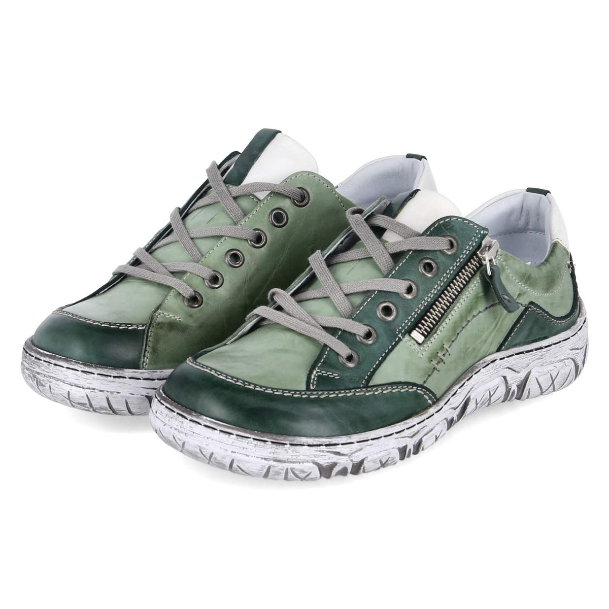 Halbschuhe Grün