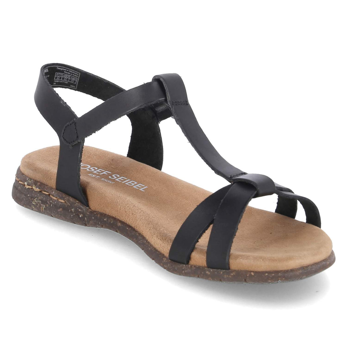 T-Steg-Sandalen FABRICIA 01 Schwarz