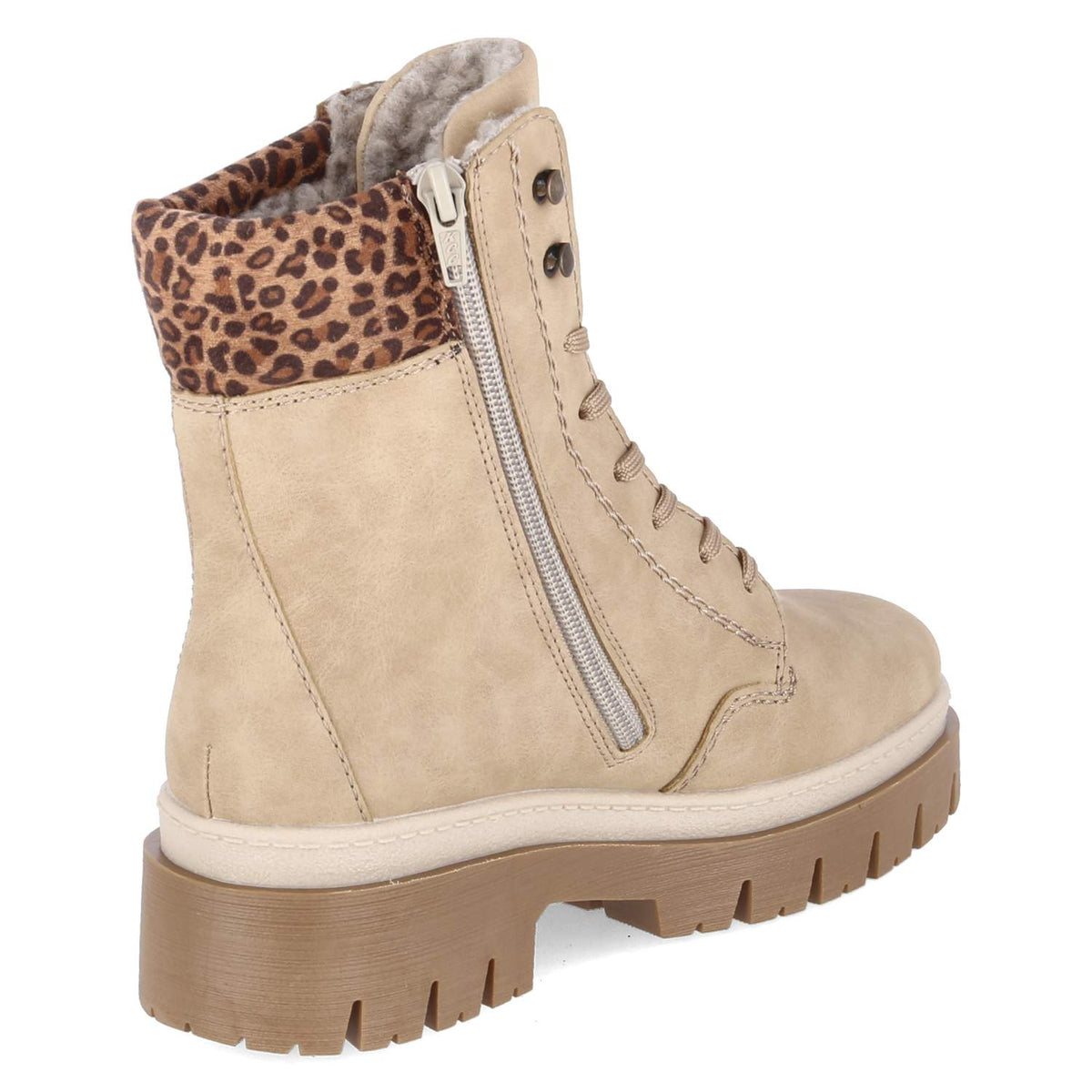 Schnürstiefeletten Beige