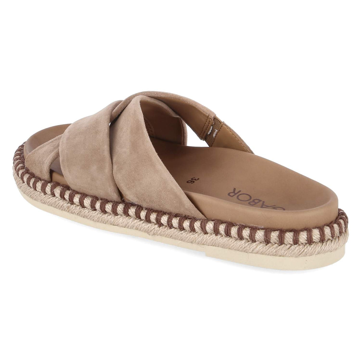Espadrille-Pantoletten Braun