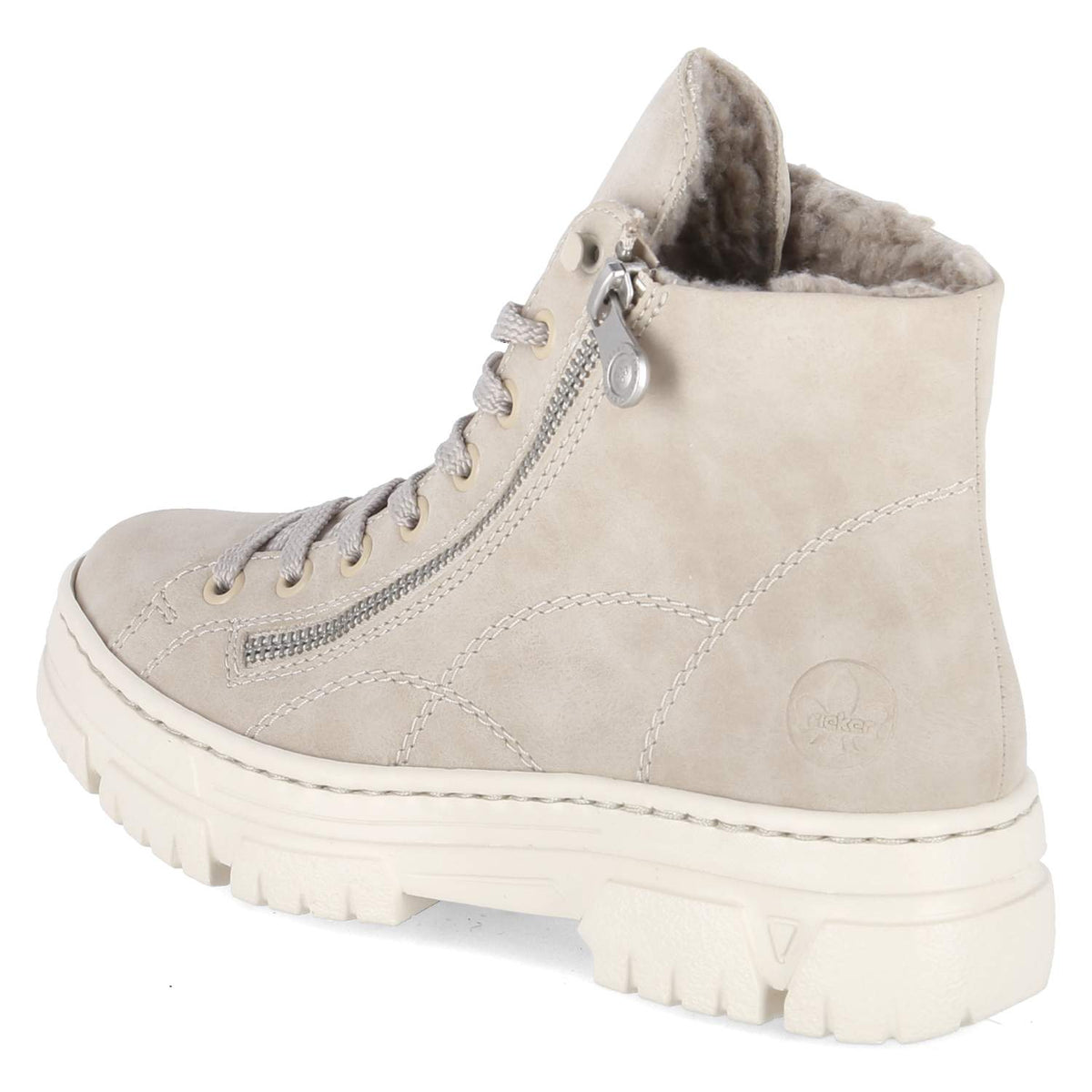 Schnürstiefeletten Beige