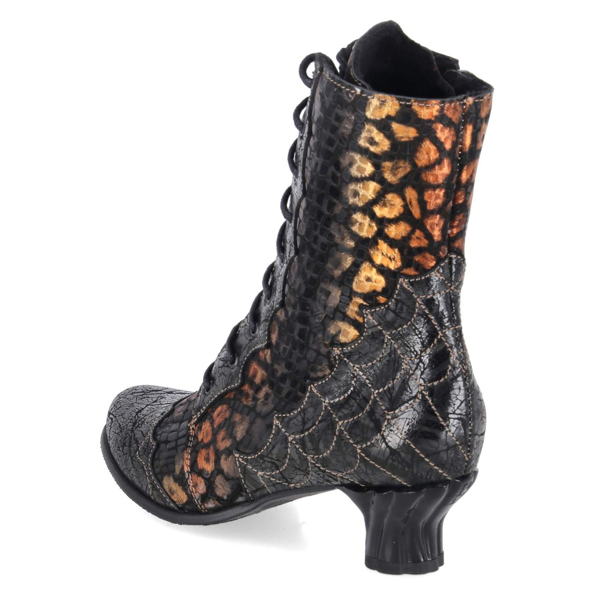 Schnürrstiefeletten Schwarz