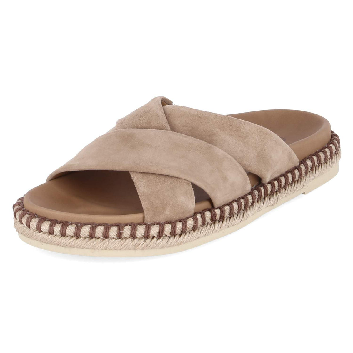Espadrille-Pantoletten Braun