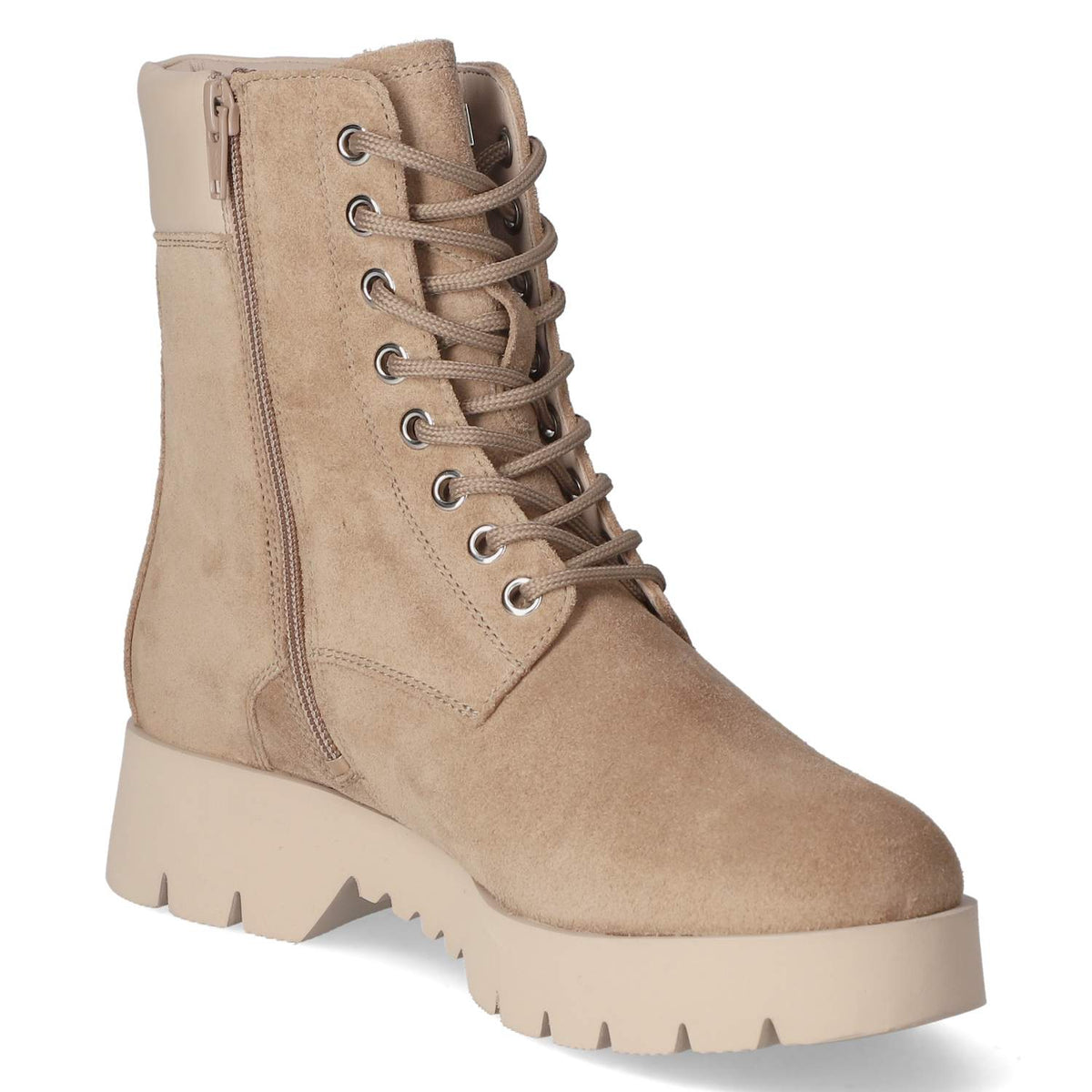 Winterschnürstiefeletten Beige