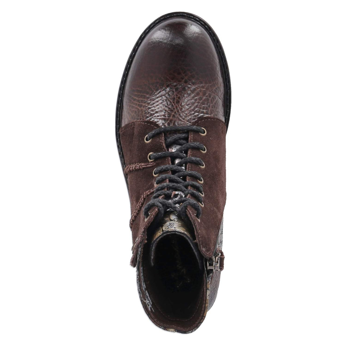 Schnürstiefeletten Braun