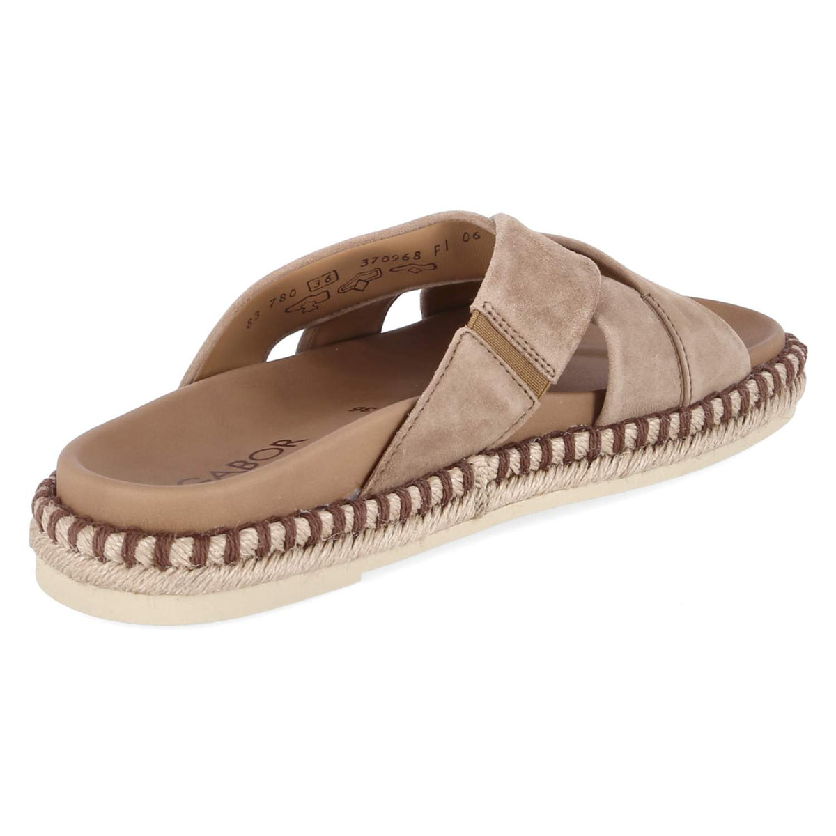 Espadrille-Pantoletten Braun