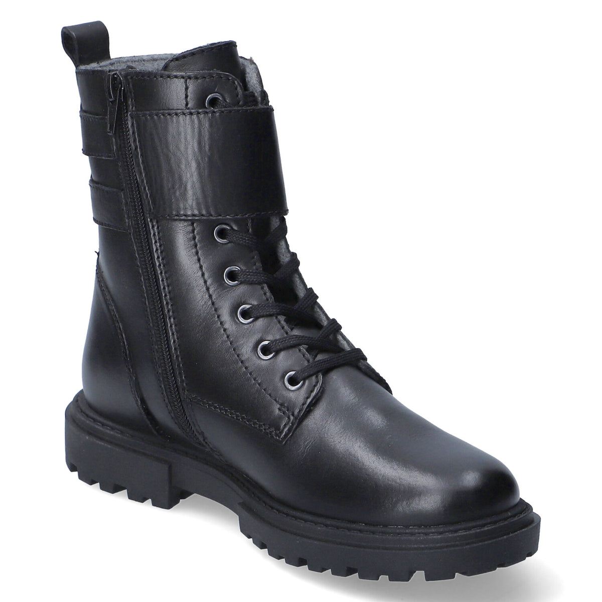 Schnürstiefeletten Schwarz