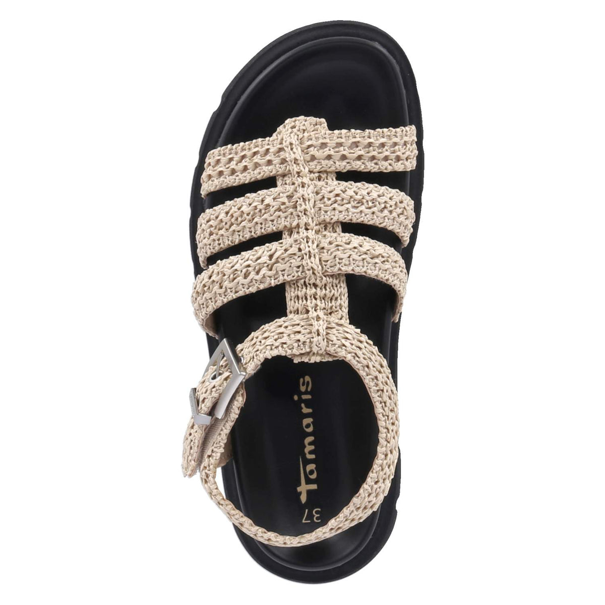 Plateau-Sandalen Beige
