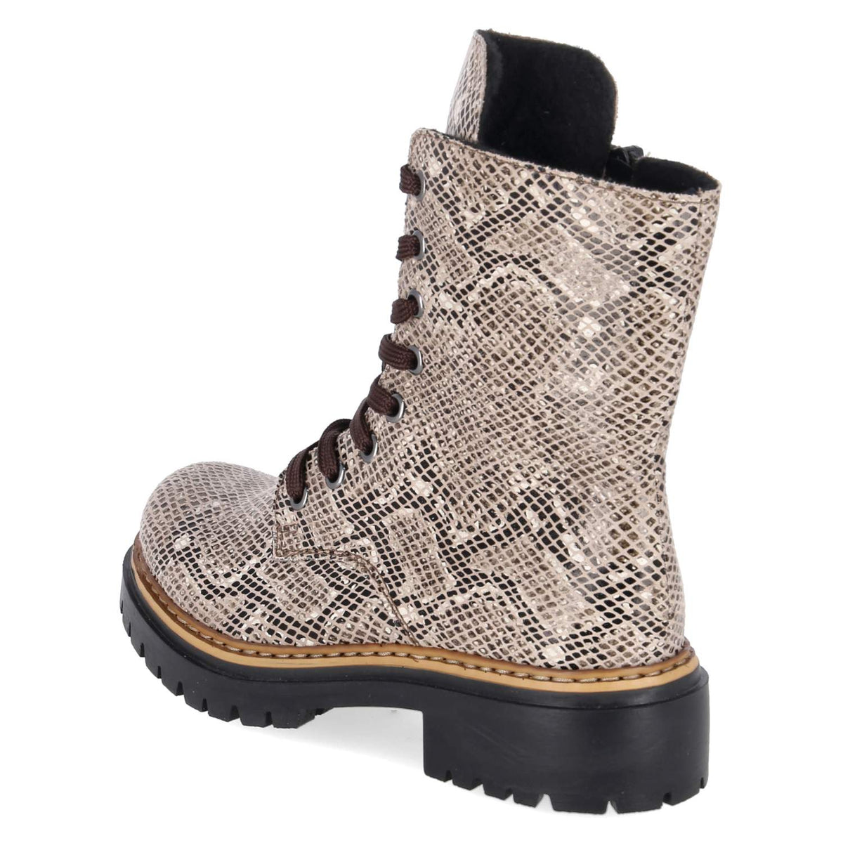 Schnürstiefel Beige
