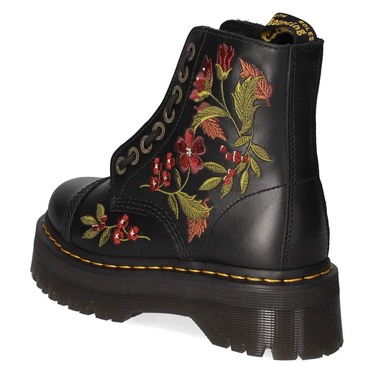 Schnürboots SINCL.FLORAL Schwarz