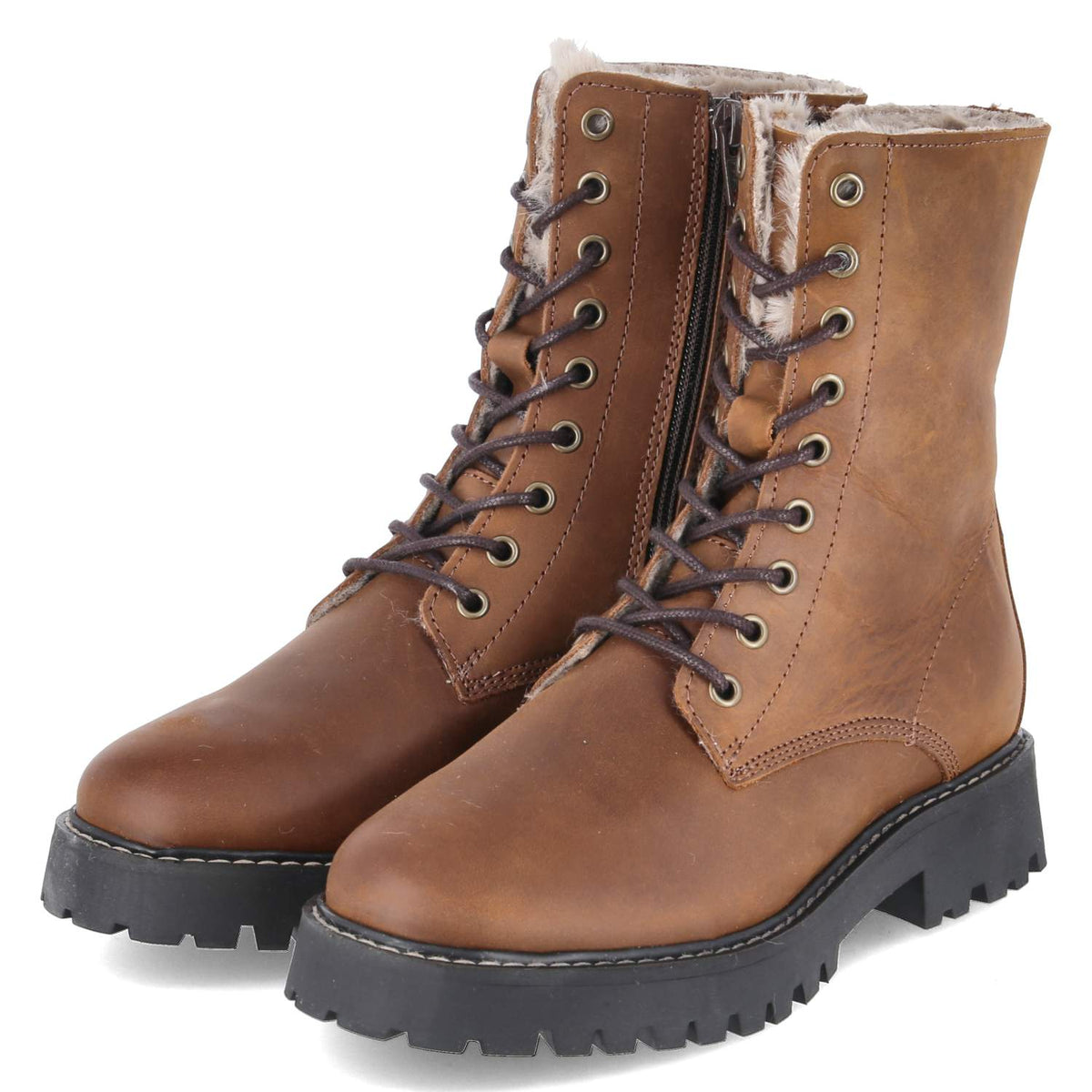 Schnürstiefel Braun