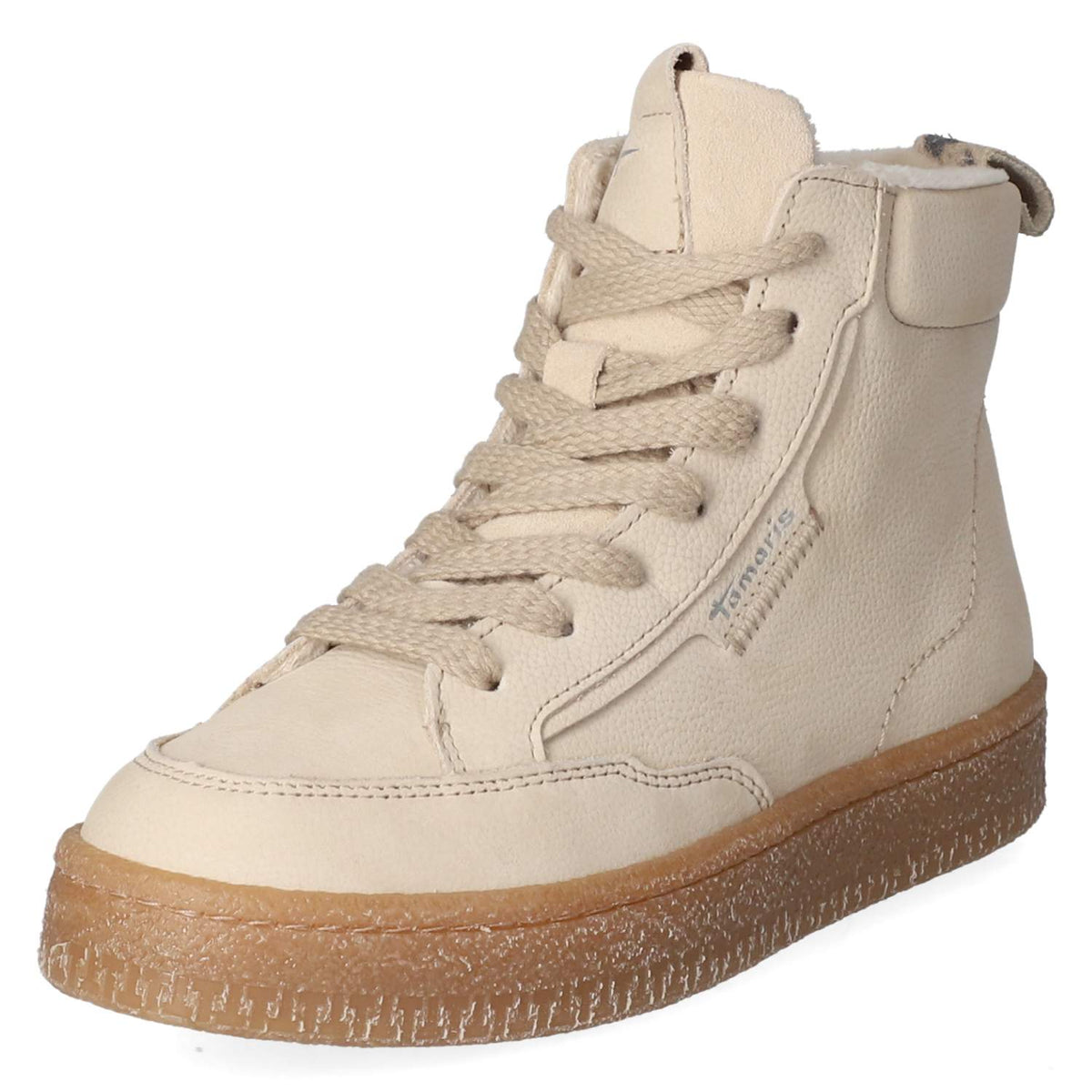 Schnürstiefeletten Beige