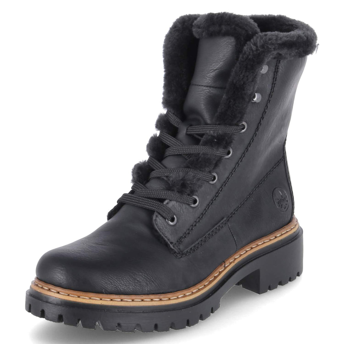 Schnürstiefeletten Schwarz