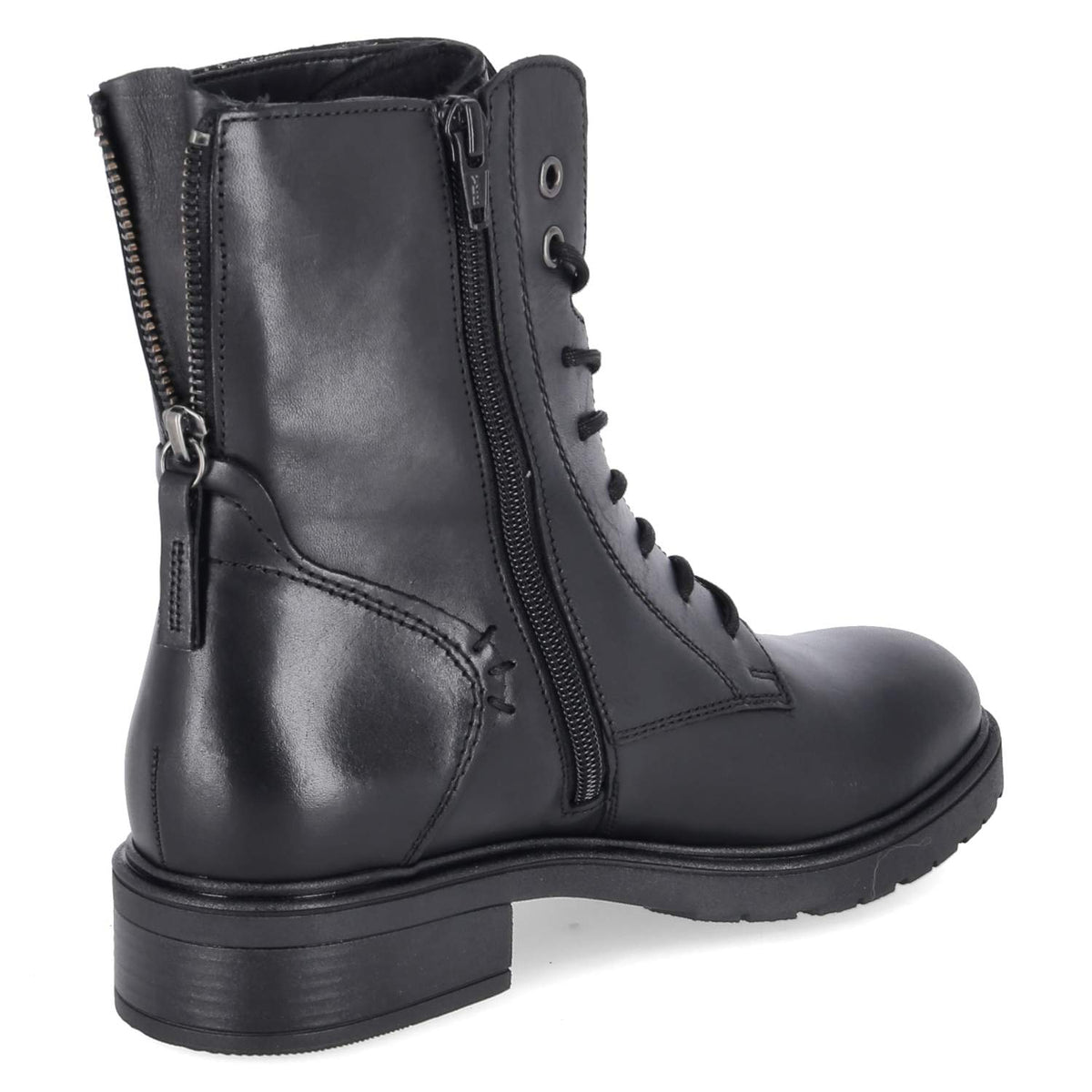 Schnüstiefeletten Schwarz