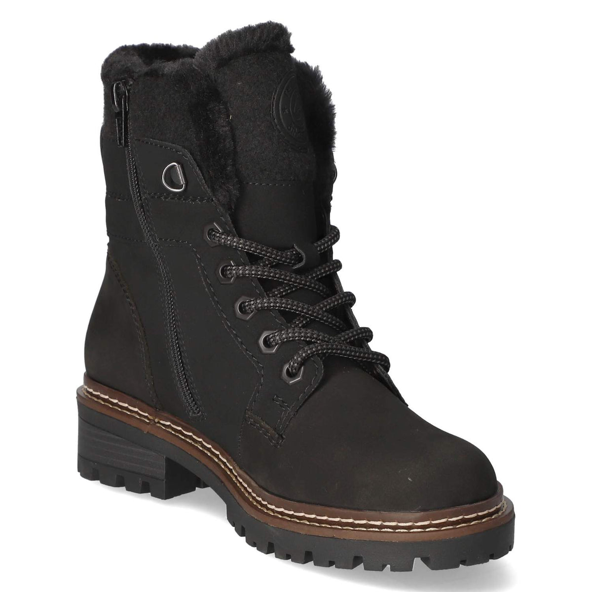 Schnürstiefeletten Schwarz